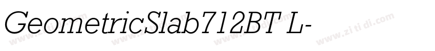 GeometricSlab712BT L字体转换